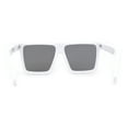 thumbnail image 2 of Squared Mobster Mafia Oversize Rectangular Sunglasses White Black, 2 of 4