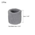 thumbnail image 2 of Unique Bargains Bracelets de Sport 8x5cm Absorbants en Éponge, Gris 2 Pack, 2 of 7