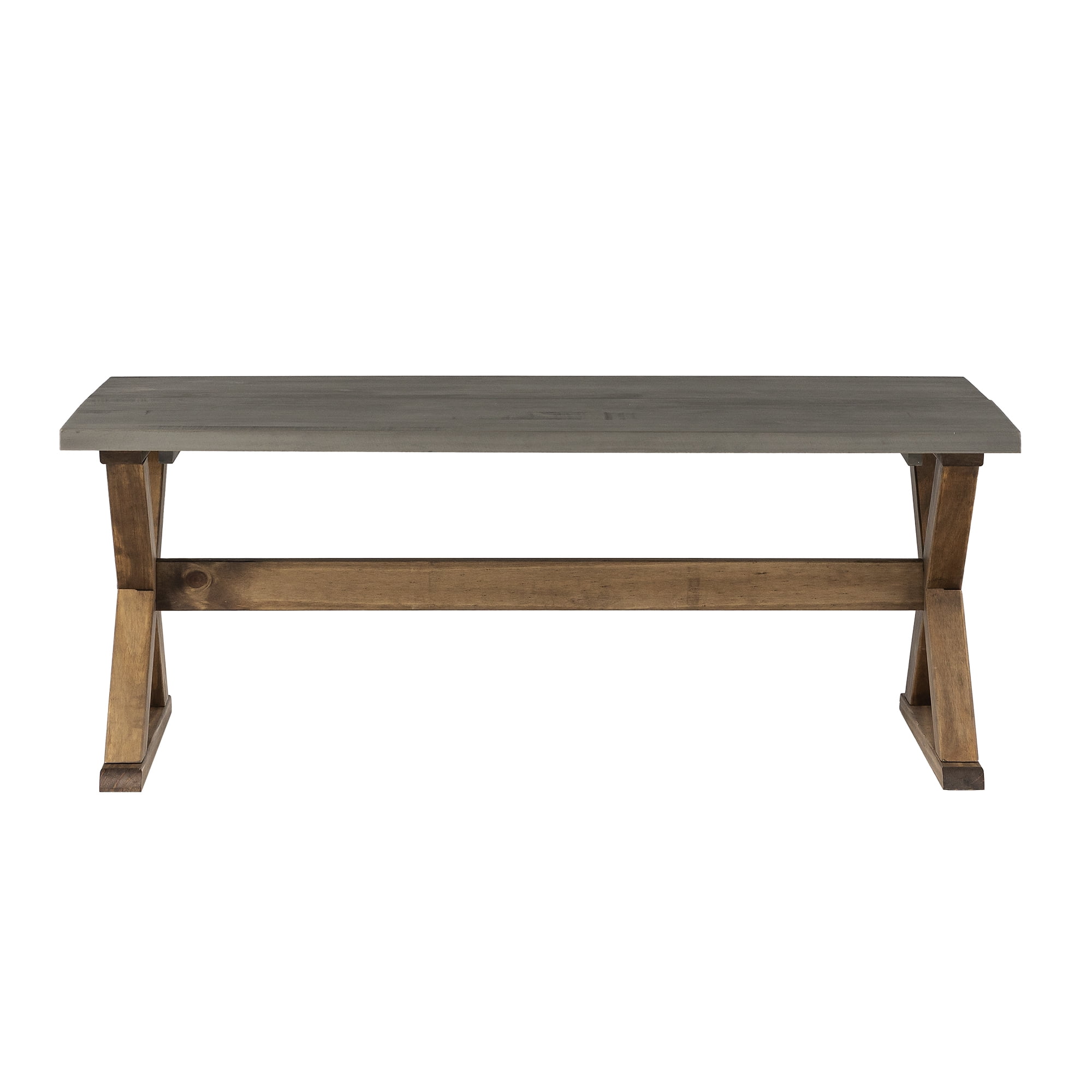 Manor Park Rustic Farmhouse Distressed Wood Coffee Table, Grey/Brown