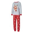 thumbnail image 4 of Nituyy Christmas Pajamas for Family Pjs Matching Set Long Sleeve T-Shirts and Pants Holiday Nightgowns with Merry Christmas, 4 of 9