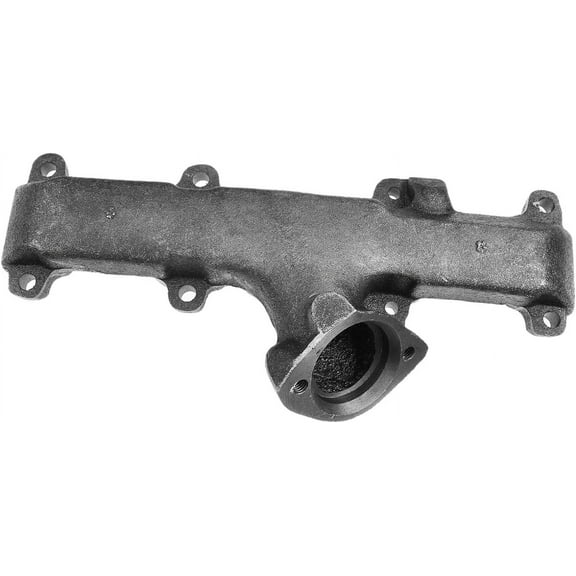 A-Premium Left Engine Exhaust Manifold W/Gasket & Nuts & Studs - 8Cyl 5.9L 6.4L - Compatible with Ford - F,M Class - F-100 F-150 F-250 F-350 1975-1976, M-400 1973, M-450 1974