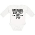 thumbnail image 3 of Inktastic North Carolina Awesome Since 1789 Boys or Girls Long Sleeve Baby Bodysuit, 3 of 5