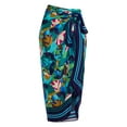 thumbnail image 5 of Time and Tru Women's Printed Pareo, One Size, Abstract Tropical Teal Moon, 5 of 6