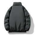 thumbnail image 3 of Quilted Jackets for Men Long Sleeve Zip Up Puffer Coats with Zipper Pockets Casual Solid Color Mock Neck Thermal Warm Fall Winter Jacket, 3 of 3