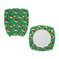thumbnail image 2 of Psesaysky Washable Computer Chair Protector for Boss Chair, 2 Pieces Rotating Chair Protective Cover Polyester Fabric Desk Chairs Cover Christmas Santa Hat Candy Design, 2 of 8
