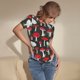 thumbnail image 3 of Balery Red Mushrooms Body de cuello redondo de manga corta para mujer Tops de manga corta Tops básicos-XX-Large, 3 of 7