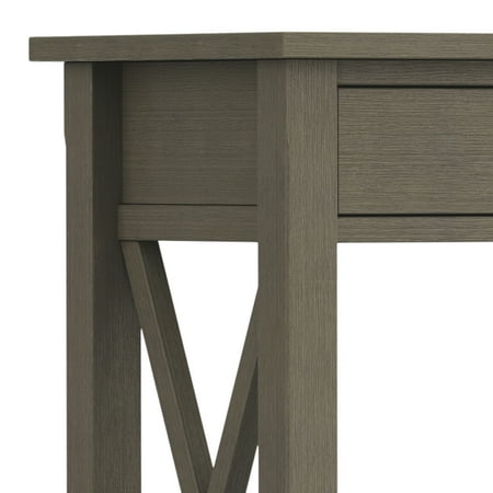 Simpli Home - Kitchener Rectangular Contemporary Wood 2-Drawer Console Table - Farmhouse Gray