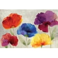 thumbnail image 2 of PI Studio 32x23 White Modern Wood Framed Museum Art Print Titled - Jewel Florals, 2 of 4