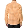 thumbnail image 3 of INSPIRE CHIC Men's Shirts Plaid Long Sleeve Button-Down 100% Cotton Dress Shirt L Orange, 3 of 7