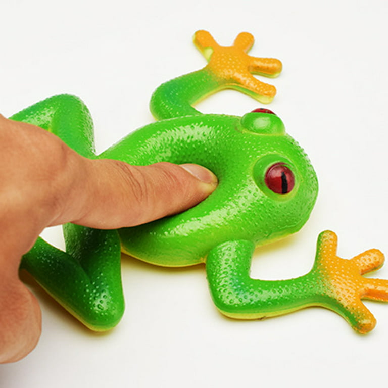 Dream Lifestyle 2Pcs Rubber Frogs Simulation Frog Stretchy Toy - Squeeze  Frogs Stress Relief Toy Realistic Frog Squishy Toys for Sensory Toy Spoof  Stress Vent Kids Toddler Toy 