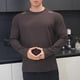 thumbnail image 5 of Ceisia Men Solid Color Long Sleeve Stand Up Collar Button Casual Gift Daily Outdoor Fashion Hoodie Top, 5 of 7