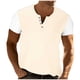 thumbnail image 1 of Camisetas Casuales de los Hombres Coloridos Cuello Redondo Manga Corta, 4 Botones Placa Músculo Camiseta para el Uso Diario, de Negocios, Fiesta Y Hogar, 1 of 8