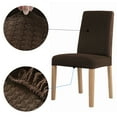 thumbnail image 3 of No. 918 Sparta 2-Pack Houndstooth Textured Stretch Fit Elastic Dining Chair Cover Pair, Chocolate Brown, 3 of 8