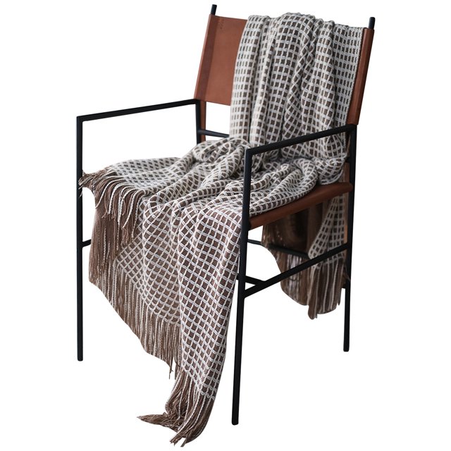 Throw Blanket Knitted Blanket Simple Style Blanket Waffle Pattern Throw Blanket Nordic Style Wool Throw Blanket Soft Cozy Warm Blanket Dark Grey Light Grey Khaki Two Sizes for Bed Couch Sofa