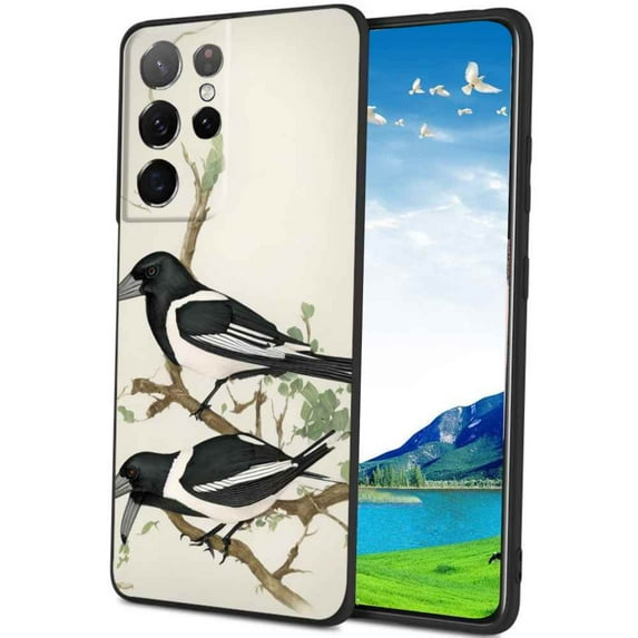 Compatible with Samsung Galaxy S23 Ultra Phone Case, Magpie-7 Case Silicone Protective for Teen Girl Boy Case for Samsung Galaxy S23 Ultra