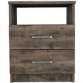 thumbnail image 1 of TUHOME Napoles Night Stand - Dark Brown  Engineered Wood - For Bedroom, 1 of 7