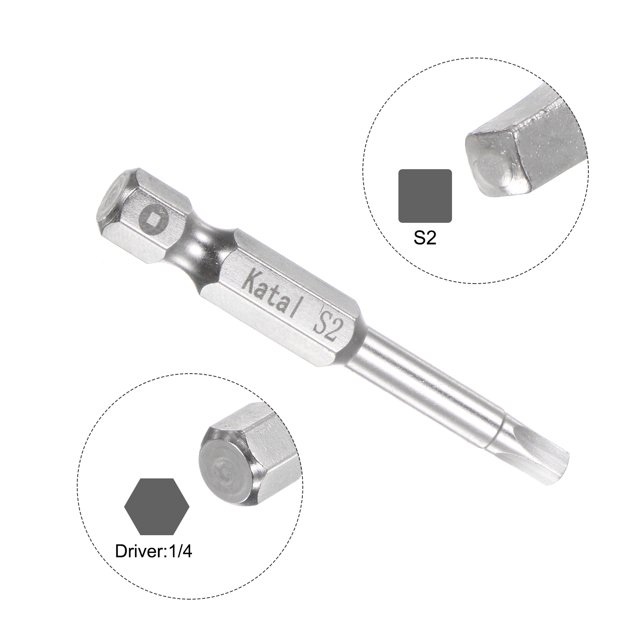 4pc Magnetic Square Drive Hex Bits – SQ1 To SQ4 Robertson Scrulox Drill Set