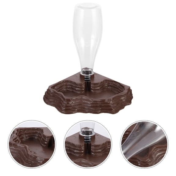 Soimiss reptile waterfall automatic reptile drinking ABS Brown 1Pcs