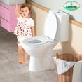 thumbnail image 6 of Aünsffer Toddler Toilet Seat with Potty Training Seat Round 16.5inch, 2 in 1 Toilet Seat for Family Built-in Baby Seat Removable, Soft Close + Easy Clean, PP Safe Material, White, 6 of 6