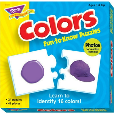 UPC: 0078628360011 | Trend Enterprises Colors 2-Piece Puzzles 16 Assorted Colors Set of 24
