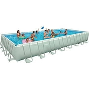 Intex 32' x 16' x 52" Ultra Frame Rectangular Above Ground Swimming Pool with Sand Filter Pump