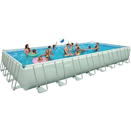 Intex 32' x 16' x 52" Ultra Frame Rectangular Above Ground Swimming Pool with Sand Filter Pump