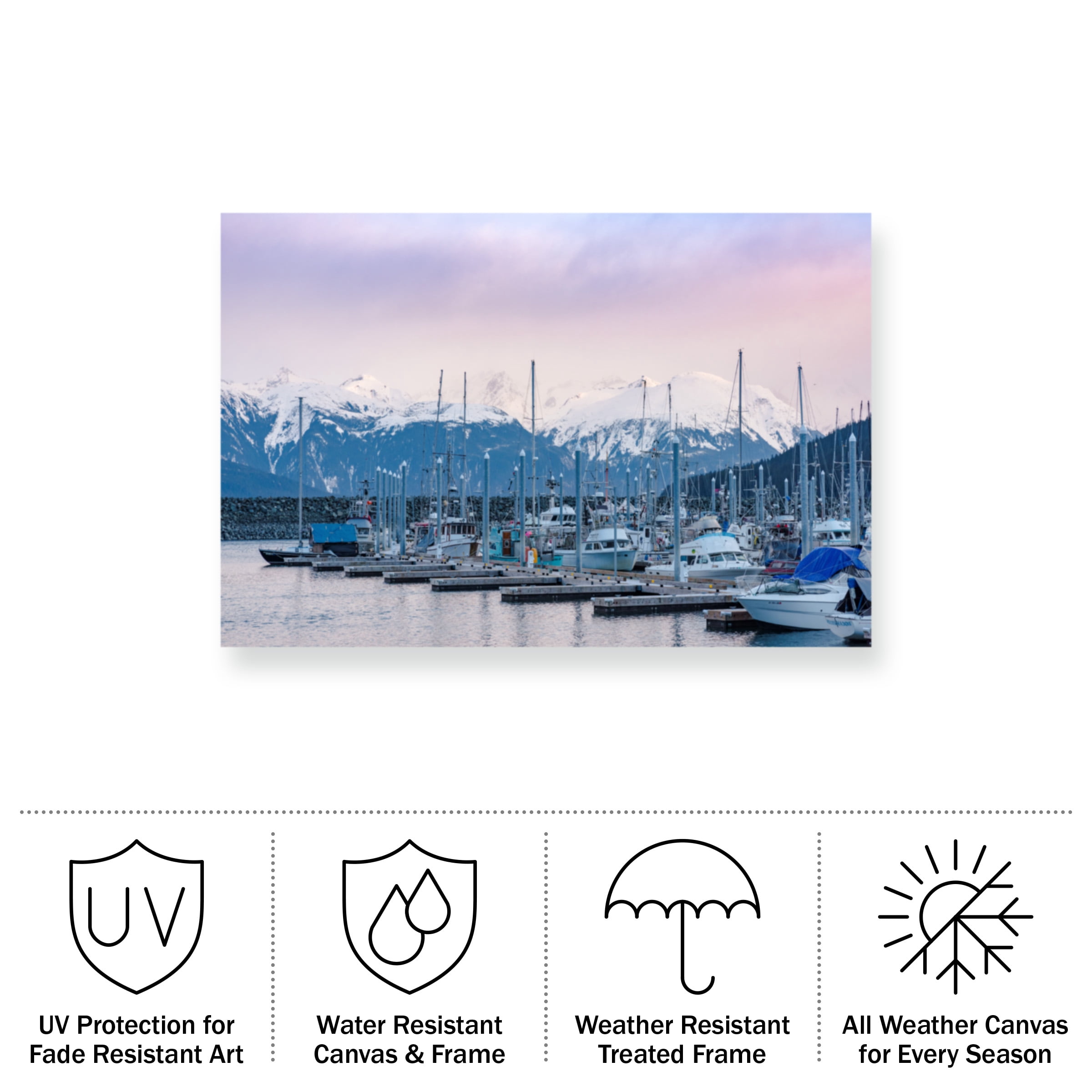 Brenda Petrella Photography LLC 'Harbor In Haines' Outdoor Canvas 12x19