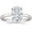 Oval Shape, variant on 0.5 to 1.5 Carat 14K White Gold Lab Grown IGI Certified Solitaire Diamond Engagement Ring (I-J Color SI1-SI2 Clarity) 0.5 Carat Size: 9 Round Shape