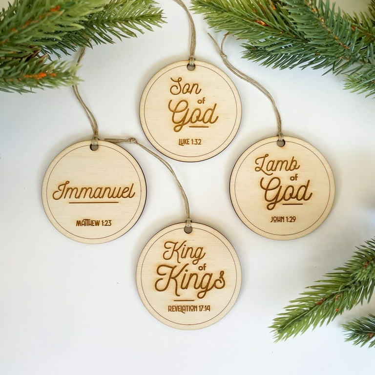 Christmas Nativity Set, Names of Jesus Christ Ornaments Home Decor ...