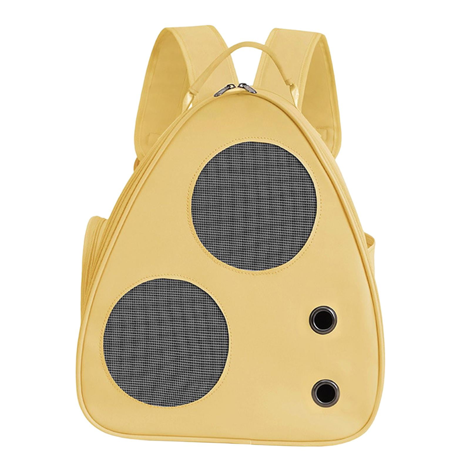 Bvdfgk Cat Carrier Backpack, Ventilated Mesh And Holes, Side Pocket, Small, Medium, Cat Yellow