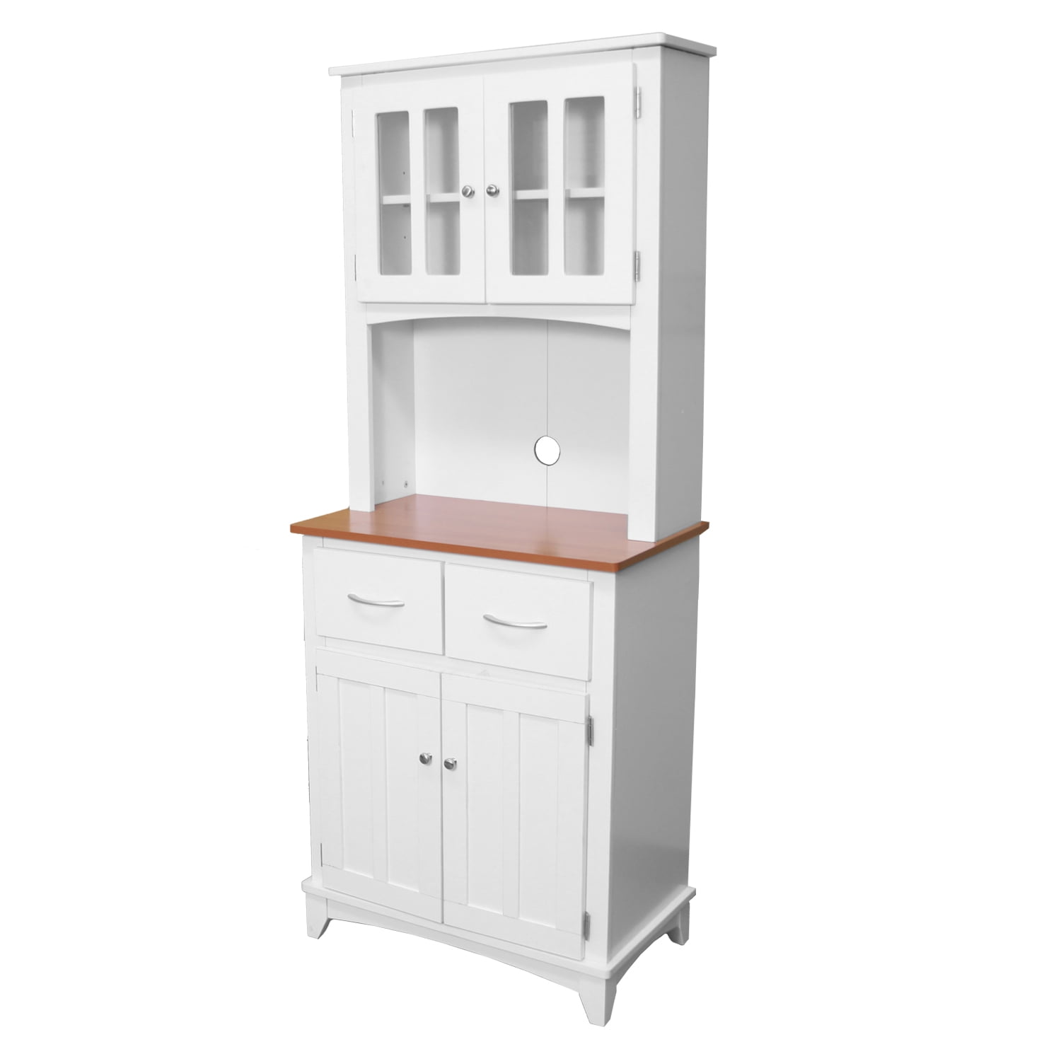 Home Source Industries Brook Tall Microwave Cabinet With 2 Drawer Home Source Industries Brook Tall Microwave Cabinet With 2 Drawer And An Upper Lower White