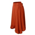 thumbnail image 5 of Sngxgn Skirts for Women with Shorts High Waist Pleated Skirts(Red,L), 5 of 6