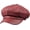 RED, variant on Faux Leather Newsboy Cap, Vintage Baker Boy Hat for Women, Ideal for Casual/Street Style