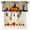 brown, variant on Halloween Scary Orange Pumpkin Ghost Face Witch Hat Curtain Valances for Kitchen Windows,Short Valance Moon Spiders- Web Small Window Treatment for Living Room Bathroom Bedroom,54" x 18"-1 Panel