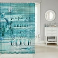 thumbnail image 2 of Erosebridal Lake House Shower Curtain 72x72, Marine Beach Bath Curtain, Ocean Theme Decoration, 2 of 5