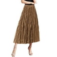 thumbnail image 2 of Women Mid Length Skirt Dance Party A Line High Waisted Pleated Skirt Holiday Party Half Skirts Skirts with Leggings Pencil Skirts for Women plus Size Anime Skirts Light Skirt for Women Skirt Pleated, 2 of 5