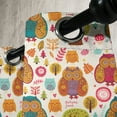 thumbnail image 4 of Ambesonne Fall Grommet Curtain, Colorful Owl Woodland Animals, 50" x 63", Multicolor, 4 of 6
