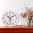 thumbnail image 2 of Dreamtimes Easter Gnomes Wall Clock, 10 Inch Silent Non Ticking Round Clock Oil Painting Clock Easy to Read Clock for Living Room Bedroom Bathroom Home Decor, 2 of 7
