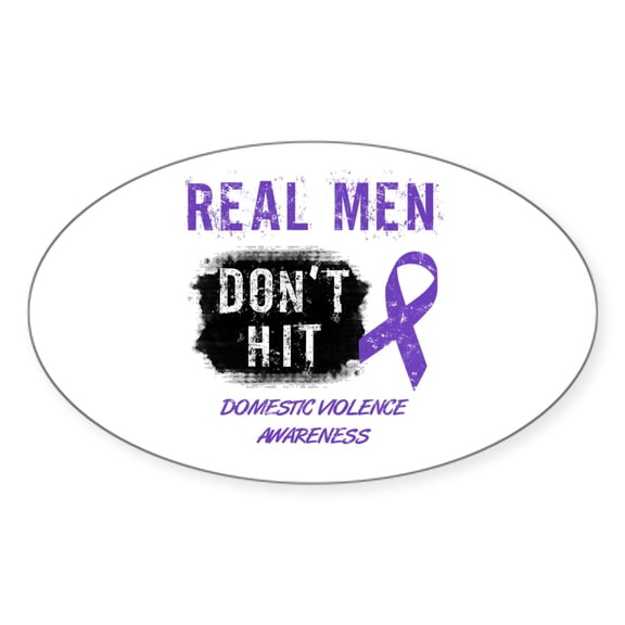 CafePress - Domestic Violence Awareness - Sticker (Oval)