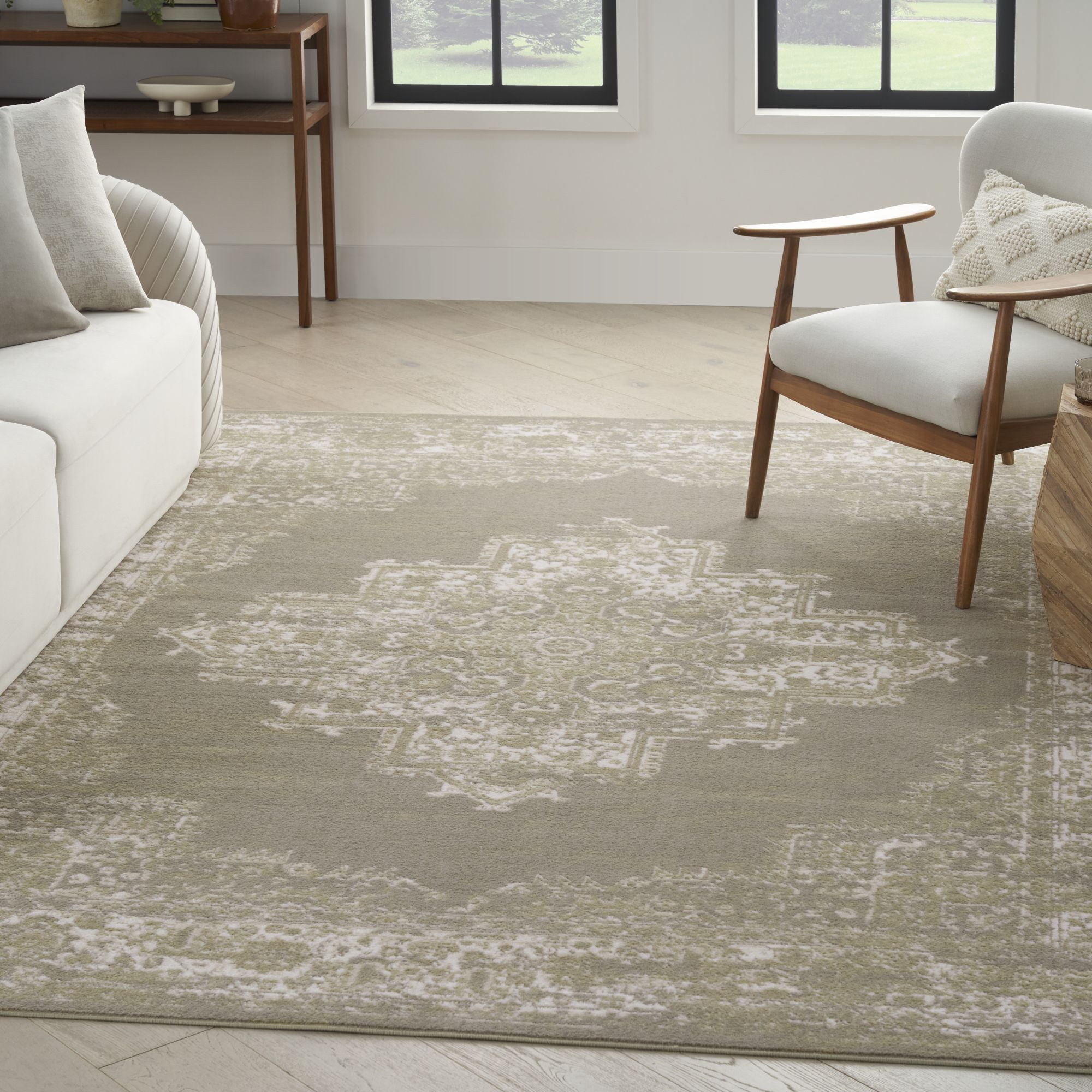 Nourison Grafix Persian Olive 5'3" x 7'3" Area Rug (5x7)