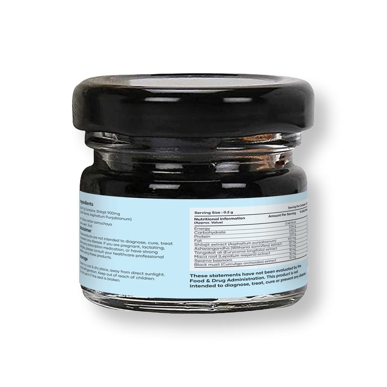 M&RS Pure Himalayan Shilajit Resin, 24 Carat Gold, with