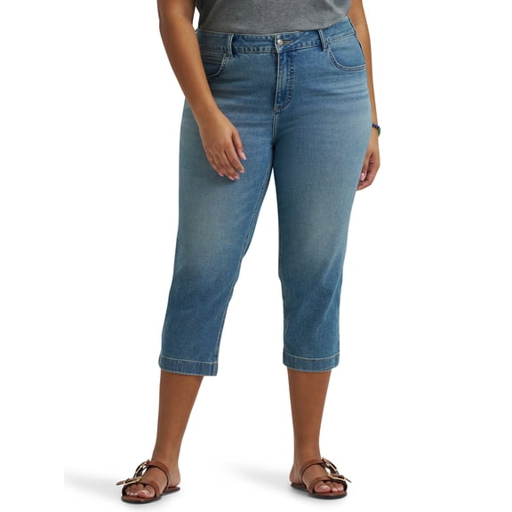Lee® Women's Plus Mid Rise Capri, Sizes 16W-26W