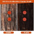 thumbnail image 4 of NOGIS 100pcs Reflective Tacks for Trail Marking, Box Package Reflective Trail Tacks Thumb Tacks Glow in The Dark Tacks Tree Markers for Hunting Camping Survival Outdoors(Orange & Silver), 4 of 7