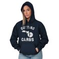 thumbnail image 3 of Cutting Carbs Pizza Cutter Foodie Hoodie Sweatshirt Women Men Brisco Brands X, 3 of 5