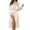Khaki, variant on Women's Fashion Long Sleeve Solid Color Cardigan Bathrobe - Homewear Nightgown, Gold, XXL