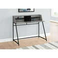thumbnail image 4 of Computer Desk - Small Hutch / 1 Shelf / Trapezoid-Shaped Legs - 48"L - Grey Wood-Look / Black, 4 of 10