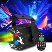Pogolab DJ Laser Party Lights, RGB LED Disco Light, Sound Activated Projector Strobe Light with Remote Control for Christmas Halloween Decorations Karaoke Birthday Dance Wedding Stage Show