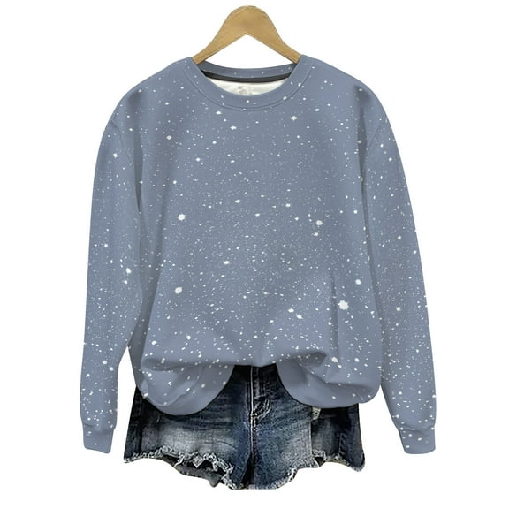 YUGYXL Glitter Sweatshirts for Women Round Neck Long Sleeve Tops Casual Loose Fit Pullover Suitable for Holiday Festival Dark Gray Sweatshirts XL