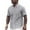 Grey@GC@, variant on CONZONE Mens Buttons Down Shirts Short Sleeve Shirts For Men Trendy Solid Color Lapel Soft Lightweight Tops