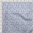 thumbnail image 4 of oneOone Velvet Medium Blue Fabric Cactus Craft Projects Decor Fabric Printed By The Yard 58 Inch Wide, 4 of 5